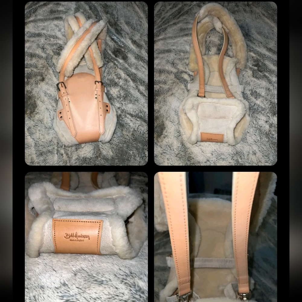 Bill Amberg Studio "Papoose" Leather Sheepskin Sherpa NEW - Picture 2 of 8